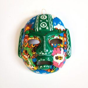 Multicolored ceramic mask.